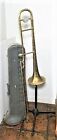 Vintage Conn Director Slide Trombone w/ Hard Case and Mouthpiece and stand READ