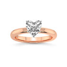 IGI Certified Lab Created Diamond Ring 14K or 18K Gold Quinn Solitaire Ring