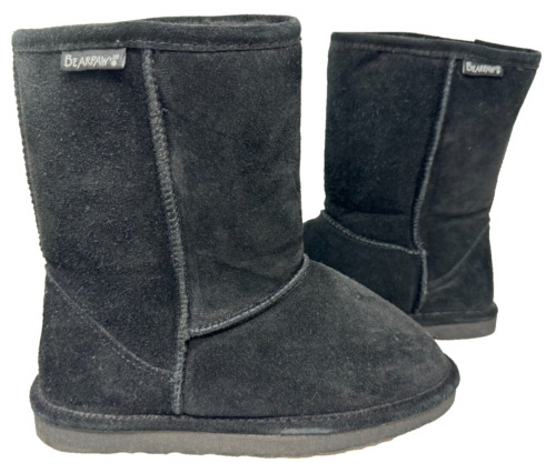 Bearpaw Women's Dorado Pull On Wool Lined Mid Winter Boots Black Size:10 196M