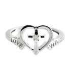 Natural Diamond Heart Shaped Ring For Women's In 14K Gold Plated Silver