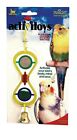 JW Pet ActiviToy Hour Glass Mirror Bird Toy, Multi-Color