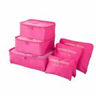 Luggage Organiser Packing Cubes 6-Piece Set Travel Compression Suitcase Bags
