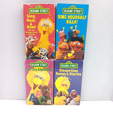 Lot of 4 Sesame Street VHS Alphabet, Sleepytime Songs, Sing Silly, Hoot & Howl