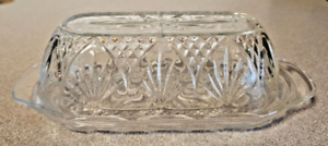 Covered Butter dish & lid Glass Luminarc Cristal D'Arques Durand Antique Vintage