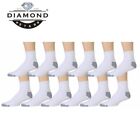 12 Pairs Mens Ankle Quarter Sports Socks Athletic Cotton Low Cut Socks Size 9-11