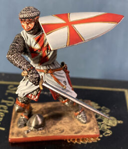 Aero Art St Petersburg Collection ~ Templar Knight In Battle w/ Sword & Shield