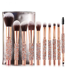 10pcs Makeup Brushes Set Cosmetic Dimond Blush Foundation Powder Lip Kit Beauty