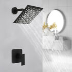 Shower Faucet Set Black Bathroom Rain Shower System Shower Trim Kit with Valve