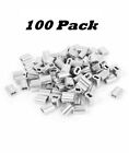 3/32 Inch Aluminum Double Ferrules 100 Pack Snare Cable Trapping Supplies