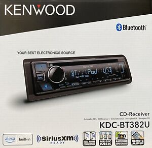 NEW Kenwood KDC-BT382U 1-DIN Car Audio Stereo Receiver, CD/AM/FM w/ Bluetooth