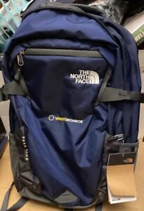 The North Face Backpack Black Canvas Fall Line West Monroe Travel Hiking New