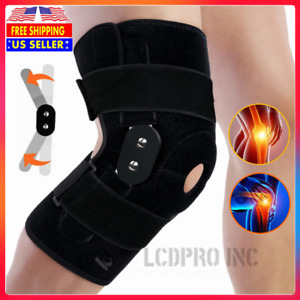 Knee Brace Hinged Compression Sleeve Joint Support Open Patella Stabilizer Wrap