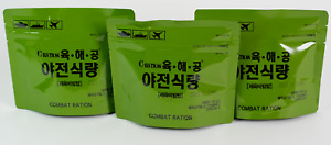 3 Pack Korean Military Combat Ration Meal MRE, Ready to Eat Meal in Just 10 Min.