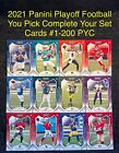 2021 PANINI PLAYOFF FOOTBALL BASE YOU PICK COMPLETE YOUR SET CARD #1-200 PYC
