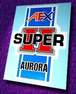 AFX SUPER II • Aurora • AFX • Vintage Style Slot Car Sticker • Pit Box Decal