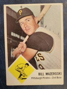 1963 FLEER BILL MAZEROSKI PITTSBURGH PIRATES #59 BASEBALL CARD VINTAGE