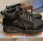 Woman Skechers Uno Peaks Street Hikes Lace Up 177550 Color Black Brand New Sz 6