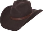 Silver Canyon Mens Outback Wool Shapeable Western Felt Cowboy Hat, Small - Brown