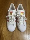 Adidas Superstar Mens Size 9 White Red Leather Shoes Sneaker’s