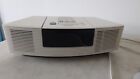 White Bose Wave Radio CD Player Alarm Clock Model AWRC-1P