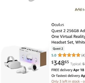 New ListingMeta Oculus Quest 2 128GB VR Headset Bundle