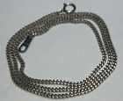 Solid platinum 1.75mm curb chain necklace 5.72 grams 15.5