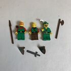 Lego Castle original vintage Forest Men Lot 3 With Shields And Weapons
