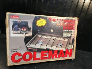 Vintage Coleman Deluxe Propane Camp Stove 2 Burners #5410A700 w/ Original Box