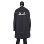 DIOR x PETER DOIG 3500$ Black Parka Coat - Technical Fabric - Logo Embroidery