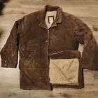 Vtg Abercrombie Fitch Jacket Men LG Brown Corduroy Heavyweight Coat Sherpa Lined