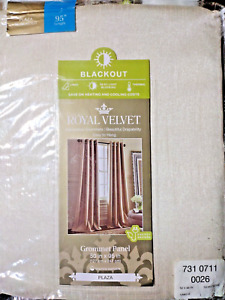 New ListingJCP Royal Velvet PLAZA Grommet Blackout Panel Ivory Beige 50