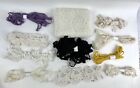 Mixed Lot of Vintage Sewing Lace Trim Craft Assortment of Colors Sizes and Style