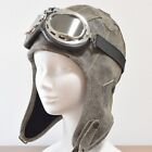 Pilot Aviator Hat Real Leather Cold protection Cosplay Halloween Steampunk 1