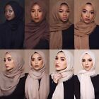 * Cotton Women Viscose Maxi Crinkle Cloud Hijab Scarf Shawl Islam Muslim