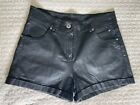 LEATHER LOOK PU SHORTS HOT PANTS SIZE 10 NEXT JEANS STYLE