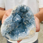 New Listing2.24LB natural blue celestite geode quartz crystal mineral specimen healing.