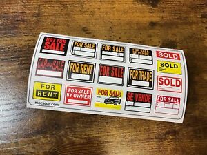 *NEW! 1/10 scale FOR SALE RENT TRADE RC Truck Body decal sticker - Garage Sign