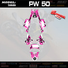GRAPHICS KIT DECAL STICKERS PaintStain Pink 4  Yamaha PW50 1990-2021 PW-50 PW 50