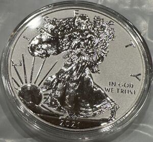ULTRA RARE 2021-W American Eagle 1oz Reverse Proof Silver Coin .999 [Mintg:124k]