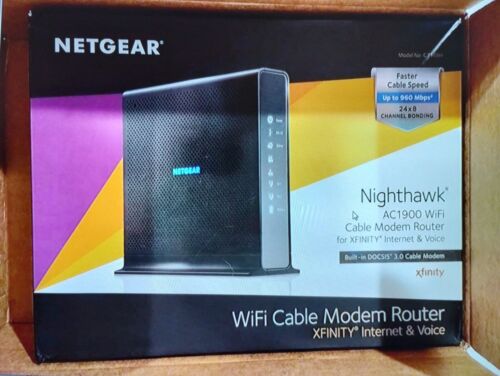 NETGEAR AC1900 WiFi Cable Modem Router Xfinity Internet & Voice