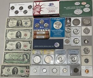 New ListingHuge US Coin Collection Estate Lot ~ Coins Silver Sets Currency ~ SEE PHOTOS