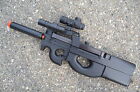 VOL Auction  Full Auto P90 Style Electric Airsoft Gun w/Red Dot Scope, BB Target