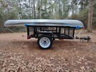 2014 OSAGIAN 12 FOOT ALLOY DELUXE KAYAK WITH TRAILER AND PADDLE