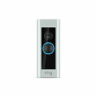 Ring - Wired Doorbell Plus Smart Wi-Fi Video Doorbell - Satin Nickel NEW
