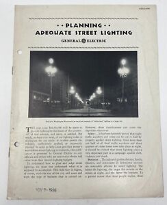 General Electric 1936 brochure street lighting streetlamps 8.5x11