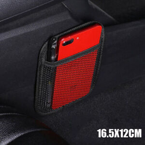 Car Storage PU Leather Pouch Bag Phone Holder Organizer Trims Auto Accessories  (For: More than one vehicle)