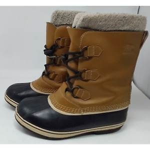 Sorel Caribou Womens Size 6 Snow Boots Waterproof Lace Up Warm Winter Brown
