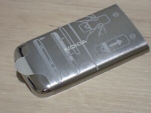 new GENUINE Nokia 6700 CLASSIC rear LCD back battery cover assembly METAL chrome
