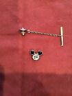 Disney Swarovski Crystal Mickey Mouse Ears Silver Tone Tie Tac