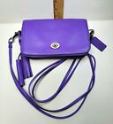 Coach Legacy Penny Leather Crossbody Ultraviolet Mini Baugette Shoulder Bag